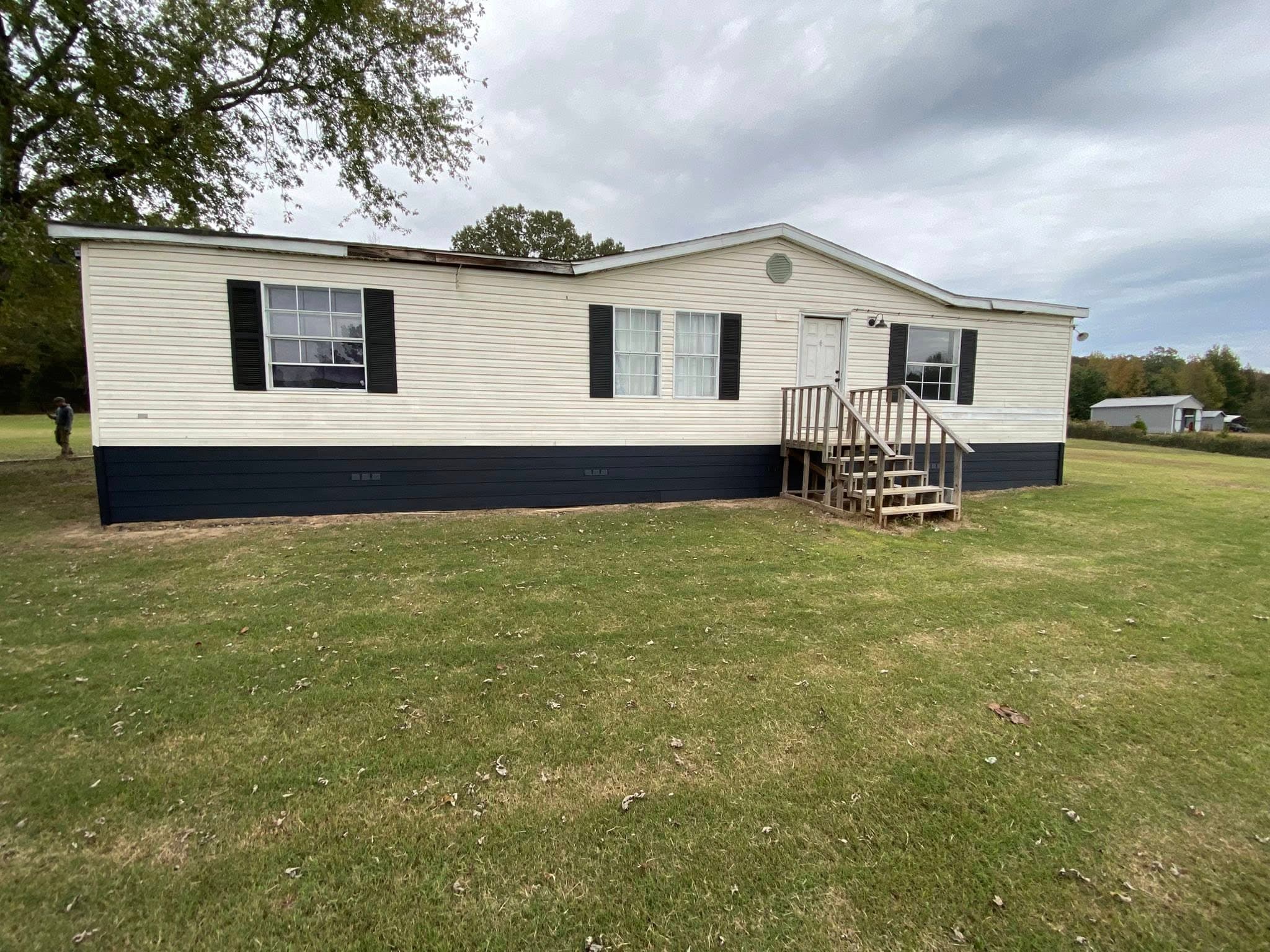 Mobile Home Skirting — after